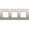 Plaque Livinglight Air Metal brossé 2+2+2 modules horizontal ou vertical Titane|Bticino-TICBTLNE4802M3TIS