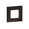 Plaque Altège Déco 1 poste Onyx - noir brillant avec liseré bois foncé|Bticino-TICBTAL9ON1