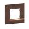 Plaque Altège Déco 1 poste Terre de sienne - marron avec liseré effet cuivre|Bticino-TICBTAL9TS1