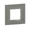 Plaque Altège Classico 1 poste Nuage - effet aluminium avec liseré effet alu|Bticino-TICBTAL9NA1