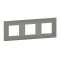 Plaque Altège Classico 3 postes Nuage - effet aluminium avec liseré effet alu|Bticino-TICBTAL9NA3