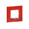 Plaque Altège Déco 1 poste Rubis - rouge brillant avec liseré effet aluminium|Bticino-TICBTAL9RU1