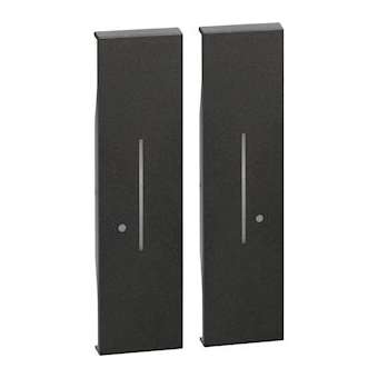 Enjoliveur Living Now with Netatmo pour commande 4 scenarios 2 modules - noir|Bticino-TICBTKG37M2