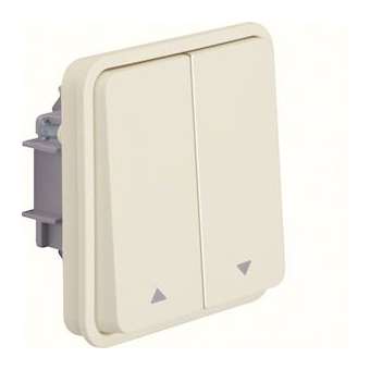cubyko Poussoir volet-roulant associable blanc IP55|Hager-HAGWNA301B