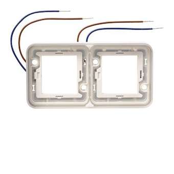 cubyko collerette double lumineuse à LED bleues 230V horizontale|Hager-HAGWNA711
