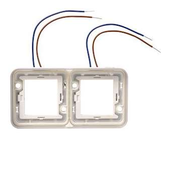 cubyko collerette double lumineuse à LED blanches 230V horizontale|Hager-HAGWNA710