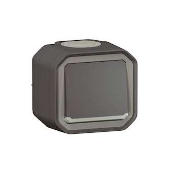 Interrupteur ou va-et-vient lumineux Plexo complet saillie - anthracite|Legrand-LEG070028