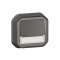 Poussoir NO-NF lumineux porte-étiquette Plexo complet encastré griffe anthracite|Legrand-LEG070039
