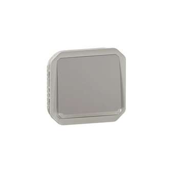 Poussoir NO lumineux Plexo composable - gris|Legrand-LEG070045