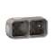 Boîtier apparent 2 postes Plexo horizontal ou vertical - gris|Legrand-LEG070051