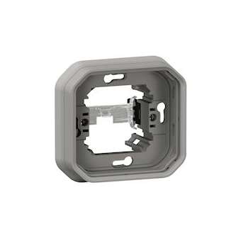 Support plaque 1 poste Plexo pour montage encastré - gris|Legrand-LEG070053