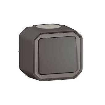 Poussoir NO Plexo complet saillie - anthracite|Legrand-LEG070060