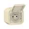 Prise de courant avec volet Plexo complet saillie - sable|Legrand-LEG070069