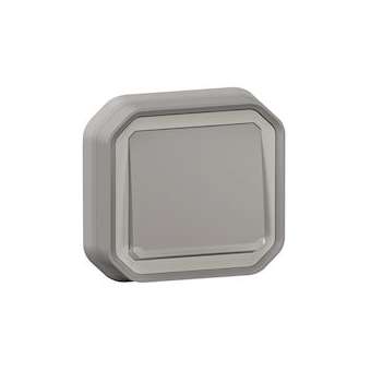 Interrupteur ou va-et-vient lumineux Plexo complet encastré et griffes - gris|Legrand-LEG070070
