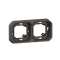 Support plaque 2 postes Plexo encastré horizontal ou vertical - anthracite|Legrand-LEG070094