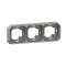 Support plaque 3 postes Plexo montage encastré horizontal ou vertical - gris|Legrand-LEG070090