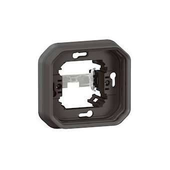 Support plaque 1 poste Plexo pour montage encastré - anthracite|Legrand-LEG070093