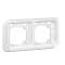 Support plaque 2 postes horiz Plexo composable IP55 - blanc Artic antimicrobien|Legrand-LEG070794