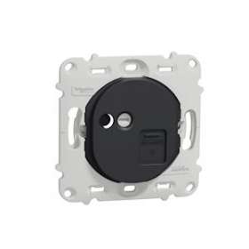 Ovalis - prise RJ45 - cat.6 STP - réseaux VDI- grade 3 - sans plaque -Anthracite|Schneider Electric-SCHS461476