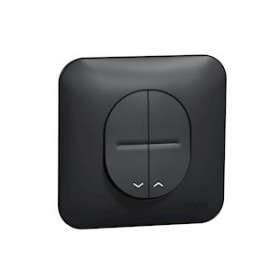 Ovalis - Bouton poussoir pour volet roulant Avec plaque de finition -Anthracite|Schneider Electric-SCHS460207