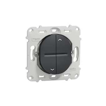 Ovalis - interrupteur 2 boutons pour volet roulant - fix. par vis -Anthracite|Schneider Electric-SCHS461208
