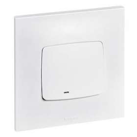 Interrupteur ou va-et-vient 10 AX lumineux avec voyant fourni Neptune - blanc|Legrand-LEG091322