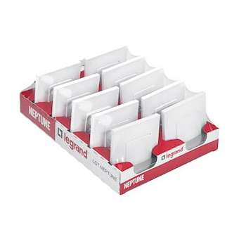 Lot de 10 interrupteurs ou va-et-vient Neptune - blanc|Legrand-LEG200253