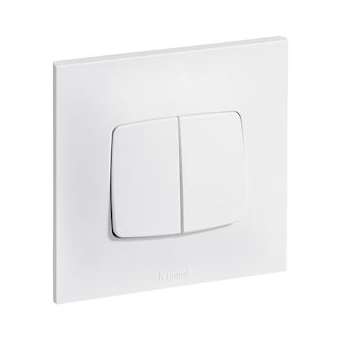 Double interrupteur ou va-et-vient Neptune 10A - blanc|Legrand-LEG091321