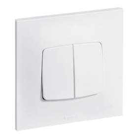 Double interrupteur ou va-et-vient Neptune 10A - blanc|Legrand-LEG091321
