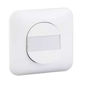 Ovalis - poussoir - porte-étiquette - 10A - à griffes - avec plaque avec plaque|Schneider Electric-SCHS265266