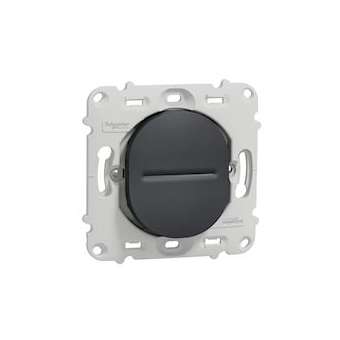 Ovalis - interrupteur va et vient - 10AX - à vis - sans plaque -Anthracite|Schneider Electric-SCHS461204