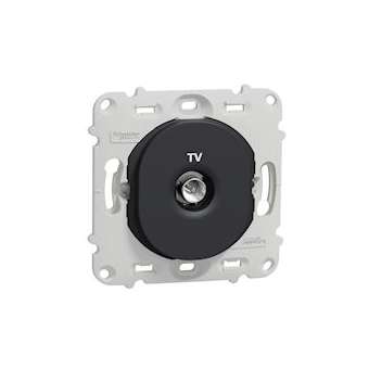 Ovalis - prise TV simple - sans plaque de finition -Anthracite|Schneider Electric-SCHS461405