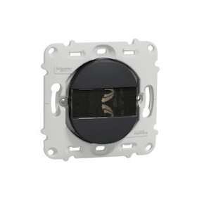 Ovalis - poussoir à fermeture - porte-étiquette - 10A - sans plaque -Anthracite|Schneider Electric-SCHS461266