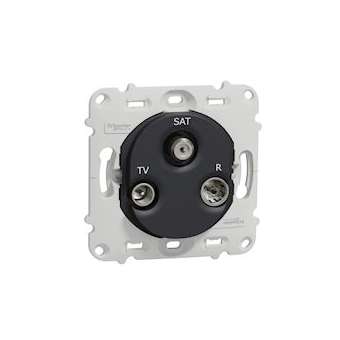 Ovalis - prise TV/R/SAT - sans plaque de finition -Anthracite|Schneider Electric-SCHS461461