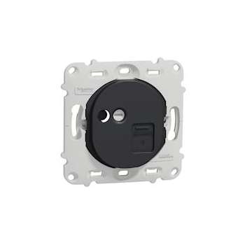 Ovalis - prise RJ45 - cat.6UTP - téléphone/informatique -sans plaque -Anthracite|Schneider Electric-SCHS461475