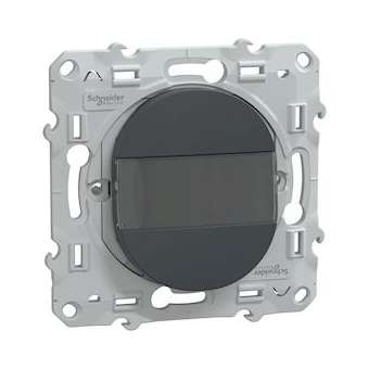 Ovalis - poussoir à fermeture avec porte-étiquette - 10AX - Anthracite|Schneider Electric-SCHS340266