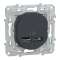 Ovalis - double chargeur USB A+C 12W - Anthracite
