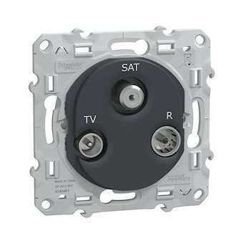 Ovalis - prise TV-R-SAT - Anthracite|Schneider Electric-SCHS340461