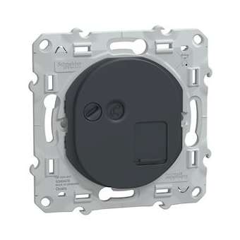 Ovalis - prise RJ45 - cat.6 STP - réseaux VDI- grade 3 - Anthracite|Schneider Electric-SCHS340476