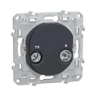 Ovalis - prise TV-R - Anthracite|Schneider Electric-SCHS340451
