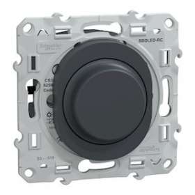 Ovalis - Variateur de lumière universel - 2/3 fils - Anthracite|Schneider Electric-SCHS340519