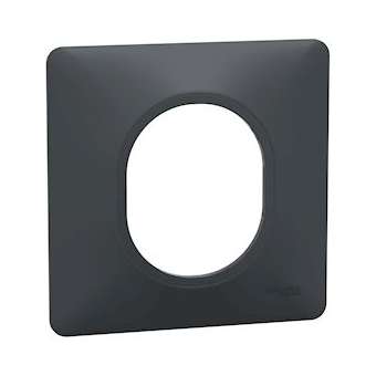 Ovalis - Plaque de finition - 1 poste Anthracite|Schneider Electric-SCHS340702