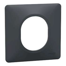 Ovalis - Plaque de finition - 1 poste Anthracite|Schneider Electric-SCHS340702