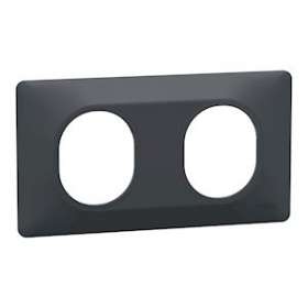 Ovalis C Series - Styl - cover frame - 2 gangs H/V71 - anthracite|Schneider Electric-SCHS340704