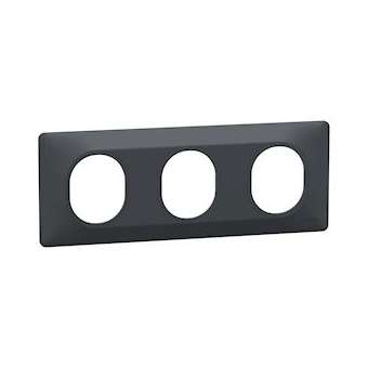 Ovalis C Series - Styl - cover frame - 3 gangs H/V71 - anthracite|Schneider Electric-SCHS340706