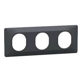 Ovalis C Series - Styl - cover frame - 3 gangs H/V71 - anthracite|Schneider Electric-SCHS340706