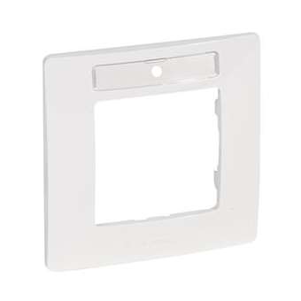 Plaque Niloé 1 poste avec porte étiquette - finition Pur|Legrand-LEG665006