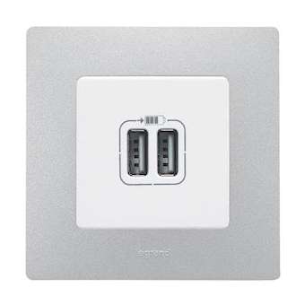 Plaque 1 poste Niloé - Argent|Legrand-LEG096705