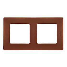 Plaque Niloé 2 postes - Cacao|Legrand-LEG096718