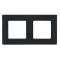 Plaque Niloé 2 postes - Onyx